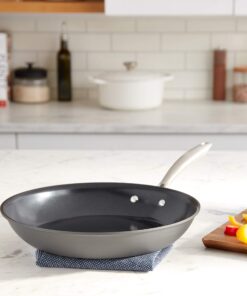 Cuisinart GG22-30P1 Hard Anodized 12-Inch Skillet GreenGourmet, Black/Stainless Steel Open Skillet 11 819N43Hl8IL