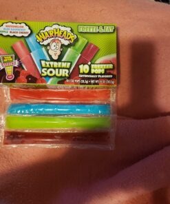 Warheads, Fat Free Freezer Pops, Assorted Flavors, Extreme Sour ,12 Boxes,10 - 1 oz pops per box,1 Ounce (Pack of 120) 20 819NTA4IXKL
