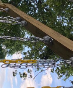 Jungle Gym Kingdom Swings for Outdoor Swing Set - Pack of 2 Swing Seat Replacement Kits with Heavy Duty Chains - Backyard Swingset Playground Accessories for Kids (Green) Green, 2 Pack Standard 36 819O3gadj8L