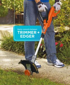 BLACK+DECKER 20V MAX Cordless String Trimmer, 2 in 1 Trimmer and Edger, 12 Inch, Battery Included (LST300) 20V String Trimmer Kit 24 819PeIPj2xL