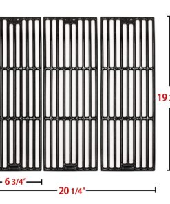 Alternative view of Hongso PCE051 Porcelain Coated Cast Iron Grill Cooking Grates Replacement for Chargriller Gas Grill Models 2121, 2123, 2222, 2828, 3001, 3030, 3725, 4000, 5050, 5252, 5650,9020. Sold as a Set of 3