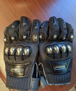 ILM Steel Knuckle Touchscreen Motorcycle BMX MX ATV MTB Motocross Dirt Bike Racing Downhill Tactical Gloves (L, Black) Model 10C Large 40 819RSkQbQSL