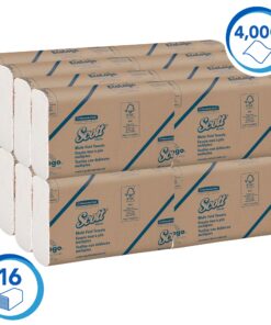 Scott® Multifold Paper Towels (01804), with Absorbency Pockets™, 9.2" x 9.4" sheets, White, (250 Sheets/Pack, 16 Packs/Case, 4,000 Sheets/Case) 20 819RqBmhOTL