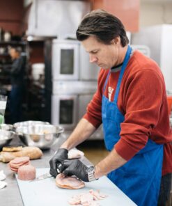 AMMEX X3 Industrial Black Nitrile Gloves, Box of 200, 3 mil, Size Medium, Latex Free, Powder Free, Textured, Disposable, Non-Sterile, BX3D44100-BX 11 819SqO UDML