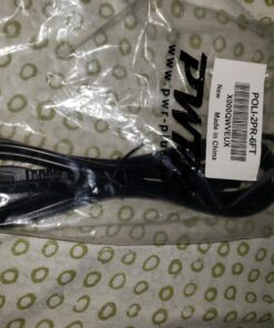 Pwr Long 6Ft 2 Prong Polarized-Power-Cord for Vizio-LED-TV Smart-HDTV D-E-M-Series Others 2 Slot Adapter-AC-Wall-Cable: IEC-60320 IEC320 C7 to NEMA 1-15P UL Listed Black 13 819TSwcjL