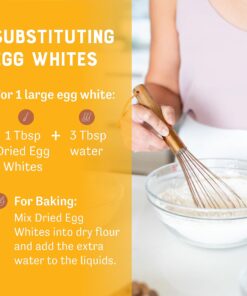 Judee’s Dried Egg White Powder 16 oz - Pasteurized - Delicious and 100% Gluten-Free - Great for Breakfast and Camping Meals - Use to Make Meringue, Royal Icing, and Shakes Egg Whites 1 Pound (Pack of 1) 18 819U5Dz887L