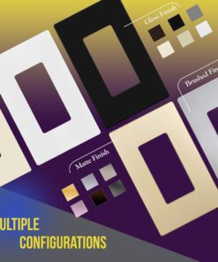 ENERLITES Screwless Decorator Wall Plates Child Safe Outlet Covers, Size 1-Gang 4.68" H x 2.93" L, Unbreakable Polycarbonate Thermoplastic, SI8831-W-10PCS, Glossy, White, 10 Count Standard Size 26 819UVh5XOUL