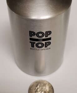Pop-the-Top Beer Bottle Opener (Stainless): Automatic Bottle Cap Opener, Push Down Pop Off Bar Tool, Soda and Beer Cap Remover, Cool & Fun Gadget Stainless 26 819V0PypW5L