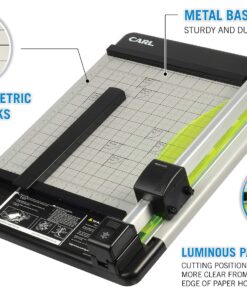 Alternative view of Carl Heavy Duty Rotary Paper Trimmer 12inch, black/silver (CUI12210) 12-Inch