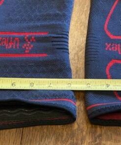 UFlex Athletics Knee Compression Sleeve Support for Women and Men - Knee Brace for Pain Relief, Fitness, Weightlifting, Hiking, Sports Medium Red 46 819WCSwS XL