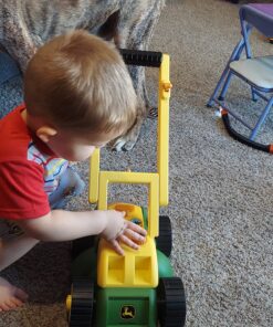 John Deere Electronic Toy Lawn Mower - Lawn Mower Toy with Interactive Sounds and Buttons - Toddler Outdoor Toys - Summer Toys - Ages 2 Years and Up,Green 17 819WMbwIUWL
