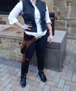 WELLMILLER Han Solo Cosplay Belt Holster Pu Leather Costume Accessories Props Update Version 36 819WT7 4EmL