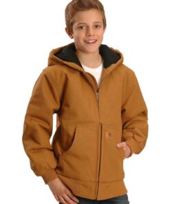 Carhartt Boys' Active Jac Quilt Lined Jacket Coat Carhartt Brown XX-Small 6 819WVi0ue6L