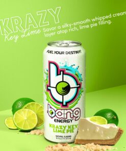 Alternative view of Bang Energy Key Lime Pie, Sugar-Free Energy Drink, 16-Ounce (Pack of 12) 16 Fl Oz (Pack of 12)