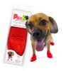 PawZ Rubber Dog Boots for Paws up to 2 1/2", 12 Pack - All-Weather Dog Booties for Hot Pavement, Snow, Mud, and Rain - Waterproof, Anti Slip Dog Socks - Small, Red 14 819Z T2VoRL