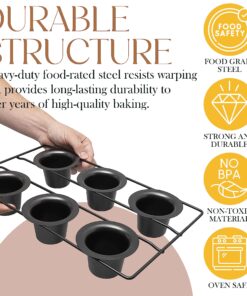 Epica Bellemain Popover Pan for Baking Nonstick Premium Materials, Great for Yorkshire Puddings, Frittatas, Muffins, Quiches, Pudding Cakes, and More 24 819Z8XxJyJL