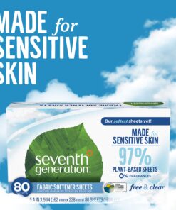 Seventh Generation Fabric Softener Sheets, Free and Clear, 80 Count 19 819aBv4HTkL