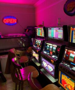 Jumbo 24" x 13" LED Neon Sign with Motion - "Open" (Red/Blue) B30 Red/Blue 7 819bECBtA2L