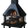 UniFlame WAF1013C Firehouse with Chimney, Black 52 819ba0ImZ8L