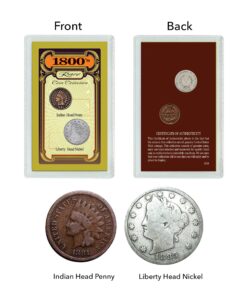 American Coin Treasures 1800's Rare Penny and Nickel Genuine United States Coin Collection in Sonically Sealed Acrylic 8 819bnFbG8CL