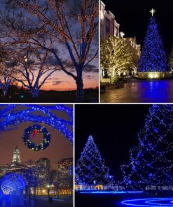 VMANOO Solar Outdoor String Christmas Lights 72Ft 200 LED 8 Modes Patio Lighting for Outside Yard Gazebo Party Wedding Tents Porch Xmas Garden Backyard Tree Decorations Balcony Decor Lights LS1P 1 PACK Blue 9 819cGx6vRZL