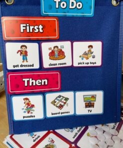 Torlam Visual Schedule for Kids Chore Chart, Morning Bedtime Routine Chart for Toddlers, Responsibility Daily Schedule Board Communication Cards Autism Learning Materials for Home School, 86 Cards 61 819cw7biRQL