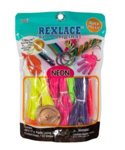 Pepperell Rexlace Cord 450 FT 2 Rings 6 Lanyard Snaps EZ Gimper Beading Line Kit - Neon 1 Pack 5 819dOszZDKL