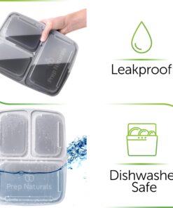 Alternative view of Meal Prep Containers 3 Compartment (15 Pack,32 Ounce)