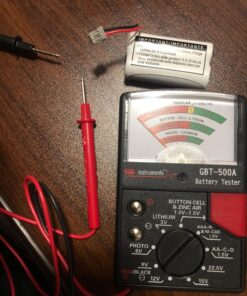 Gardner Bender GBT-500A Analog 1.5 V Button Cell/22.5 Photo/AA/AAA/12 V/9 V/Lantern Cells & More, Leads Battery Tester,14 Battery Range, Black 14 Battery Range 14 819h19UXLuL