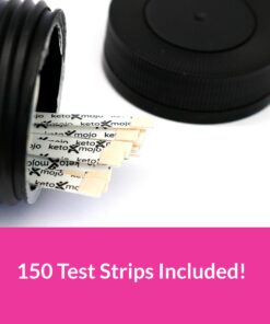 150 Ketone Test Strips with Free Keto Guide eBook & Free APP. Urine Test for Ketosis on Ketogenic & Low-Carb Diets. Extra-Long Strips. 24 819i5ollKL