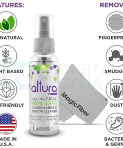 Altura Photo Professional Camera Cleaning Kit for DSLR & Mirrorless Cameras and Sensitive Electronics Bundle - Camera Accessories Kit with Altura Photo 2oz All Natural Cleaning Solution w/ 2oz. All Natural Cleaning Solution 12 819i5yL7pVL