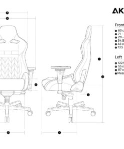 AKRacing Masters Series Pro Luxury XL Gaming Chair, adjustable, BLACK Faux Leather 30 819jW8LldZL