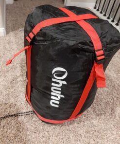 Double Sleeping Bag, Ohuhu Sleeping Bags for Adults with 2 Pillows 2 Person Sleeping Bag for Kids Waterproof Cold Weather Sleeping Bags for Family Teens Camping Backpacking Hiking Outdoor Black 61 819lQVfuIfL