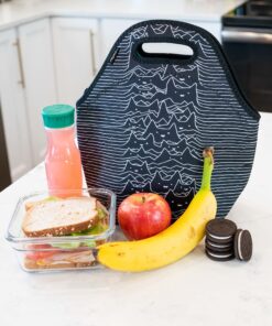 Artovida Artists Collective Insulated Neoprene Lunch Bag - Washable Soft Lunch Tote for Work and Picnic - Design by Tobe Fonseca (Brazil) Furr Division - Classic Tobe Fonseca Furr Div. Cats 17 819lY ScmbL