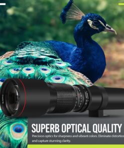 Big Mike’s High-Power 500mm/1000mm f/8 Manual Telephoto Lens for Nikon DSLR, Black 39 819mLNWFo6L