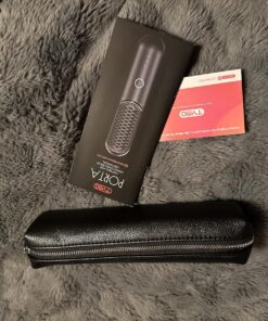 TYMO Porta Cordless Hair Straightener Brush, Portable Mini Straightening Brush for Travel, Negative Ion Hot Comb Hair Straightener for Women, Lightweight to Carry Out, USB Rechargeable, Anti-Scald Black 41 819n4Wnk27L