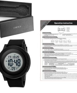 LYMFHCH Men's Digital Sports Watch LED Screen Large Face Electronics Military Watches for Men Waterproof Alarm Stopwatch Back Light Outdoor Army Watch 39 819pbZrKvkL