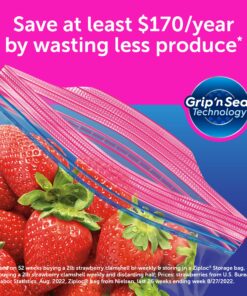 Ziploc Quart Food Storage Bags, New Stay Open Design with Stand-Up Bottom, Easy to Fill, 24 Count 23 819po 0phDL 1