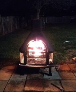 UniFlame WAF1013C Firehouse with Chimney, Black 49 819qt92aTnL