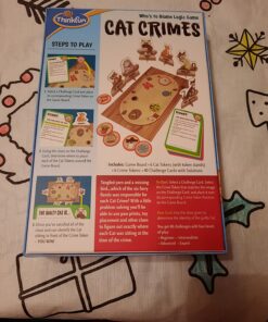 ThinkFun Cat Crimes Brain Game and Brainteaser, for Boys and Girls,1 player, Age 8 and Up - A Smart Game with a Fun Theme and Hilarious Artwork 47 819rpfEtL