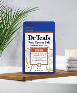Dr Teal's Pure Epsom Salt, Soothe & Comfort with Oat Milk & Argan Oil, 3lbs (Packaging May Vary) 3 Pound (Pack of 1) 25 819sQsrC39L