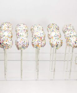Alternative view of 21 Hole Clear Acrylic Cake Pop Display Stand by FireHype | Great For Large Pops | Drying Cooling Decorating Cake Ball Holder | Cotton Candy Lollipop Dessert Sticks | Weddings, Baby Showers, Birthdays