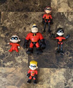 The Incredibles 2 Family 5-Pack Junior Supers Action Figures, Approximately 3" Tall 25 819szlbu 4L