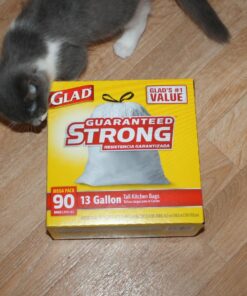 Glad Tall Kitchen Protection Series Drawstring Trash Bags -13 Gallon Grey Trash Bag - 90 Count 90 Count (Pack of 1) 55 819tOID SUL