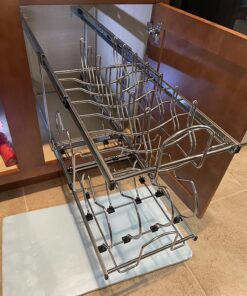 Rev-A-Shelf 2-Tier Kitchen Cabinet Pull Out 12" Cabinet Organizer for Pots, Pans, and Lid Cookware, Adjustable Heavy Duty Wire, Chrome, 5CW2-1222-CR 12 in. 56 819vSOF8lLL