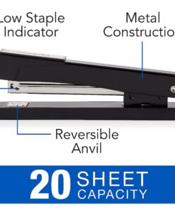 Alternative view of Swingline Stapler, 20 Sheet Capacity, LightDuty 405, Jam Free, Metal, Black (S7040501)