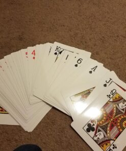 Super Z Outlet Giant Jumbo Deck of Big Playing Cards Fun Full Poker Game Set - Measures 8-1/4" x 11-3/4" 31 819w1X5bsjL