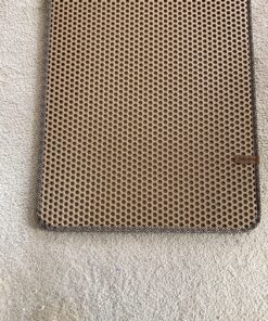 iPrimio Large Cat Litter Trapper Mat w/ Urine/Waterproof Layer - Larger Holes w/ Urine Puppy Pad Option - Cat Litter Mat, Light and Soft (Brown Color) 30x23 - Brown 30 819wVVCof3L