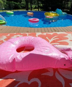 Jasonwell Giant Inflatable Mermaid Tail Pool Float with Fast Valves Summer Beach Swimming Pool Party Lounge Raft Decorations Toys for Adults Kids (Pink) Pink - XL 29 819ww8UMAzL