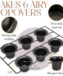 Epica Bellemain Popover Pan for Baking Nonstick Premium Materials, Great for Yorkshire Puddings, Frittatas, Muffins, Quiches, Pudding Cakes, and More 23 819x6j2gHOL